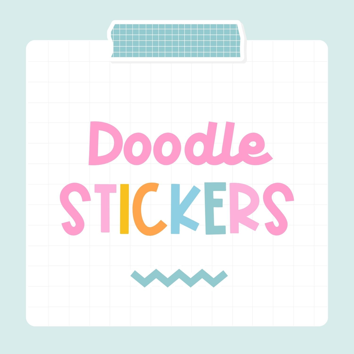 DB144 Cozy Doodlews Large Deco Stickers