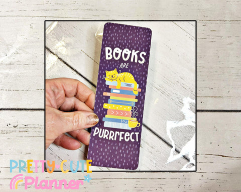 Books are Purrfect Double Sided Bookmark