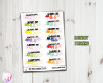 F015 Laundry Day Stickers - PrettyCutePlanner