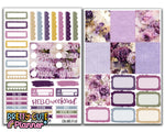 Vertical Shades of Lilac Weekly Planner Kit