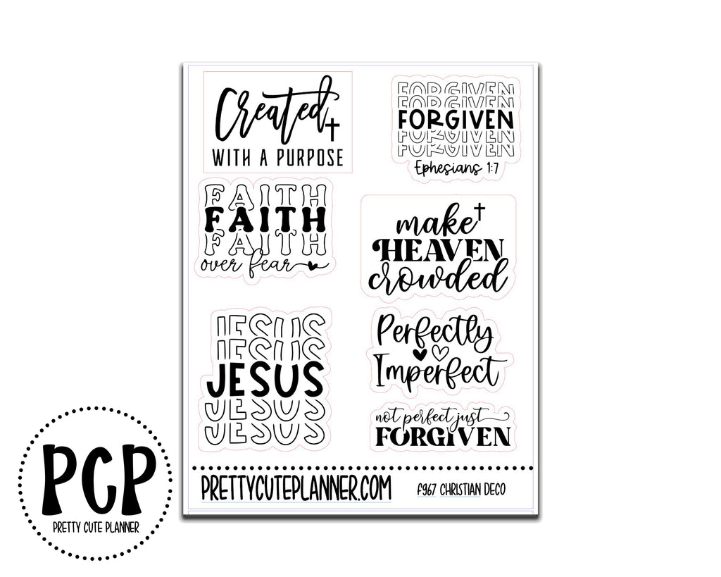 Christian Quote Stickers – PrettyCutePlanner