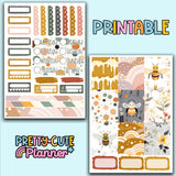PRINTABLE - Boho Bees Full Size Vertical Kit - 6 pages