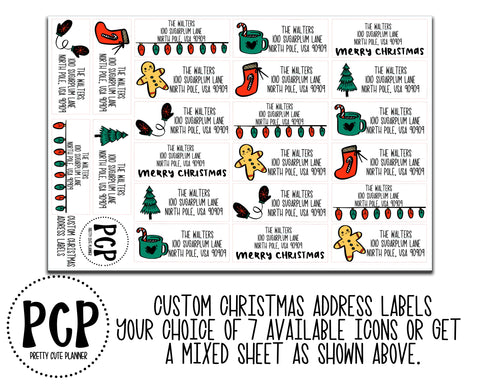 custom christmas labels