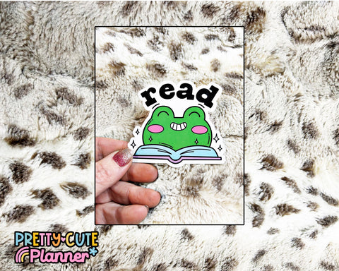 Decal - Reading Frog