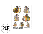 watercolor pumpkin deco stickers