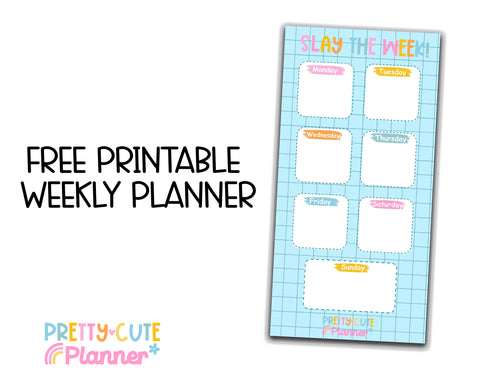 Free Printable Weekly Planner digital download