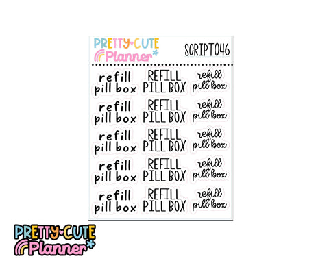 Script - Refill pill box