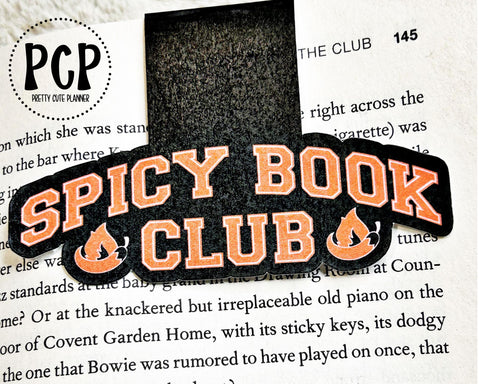 spicy book club magnetic bookmark