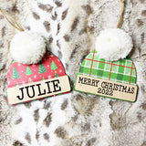 Personalized Christmas Beanie Stocking Hat Ornament