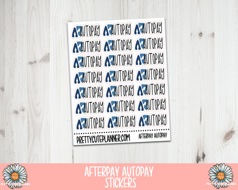 F357 AfterPay Autopay Reminder Stickers - PrettyCutePlanner