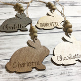 Personalized Easter Basket Tags/Charms - Easter Bunny - PrettyCutePlanner