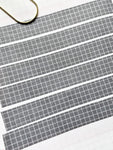 Grey Grid Washi Tape 15mm