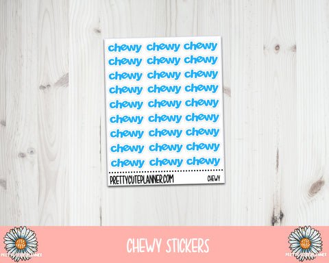 F343 Chewy Reminder Stickers - PrettyCutePlanner