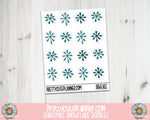 Snowflake Doodle Stickers - PrettyCutePlanner