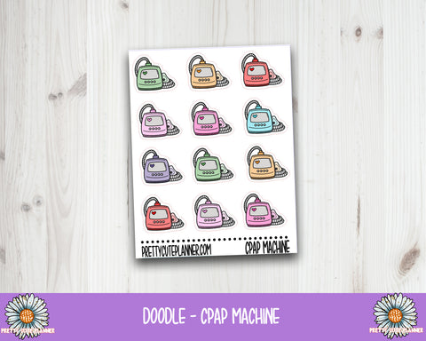 F325 Doodle - CPap Machine - PrettyCutePlanner