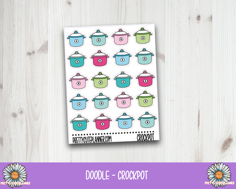 F327 Doodle - Crock Pot - PrettyCutePlanner