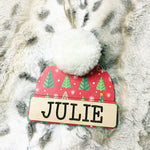 Personalized Christmas Beanie Stocking Hat Ornament