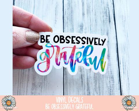 Decal - Be obsessively grateful - PrettyCutePlanner