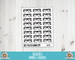 F384 Doodle - Glasses - PrettyCutePlanner