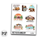 vintage camping stickers