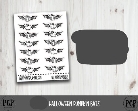 foil planner stickers pumpkin bat