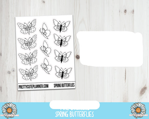 Foil Stickers - Spring Butterflies - PrettyCutePlanner