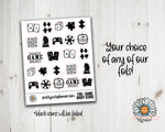 Foil Icon Stickers - Game Night - PrettyCutePlanner