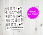 Foil Icon Stickers - Coffee - PrettyCutePlanner