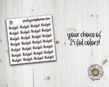 Foil Script - Budget - PrettyCutePlanner