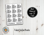 Foil Stickers - Stressed Blessed and Coffee Obsessed - PrettyCutePlanner