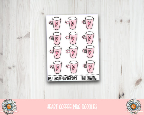 Valentines Day Heart Coffee Mugs - PrettyCutePlanner
