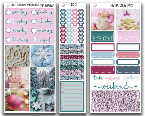 pp weeks pastel christmas weekly planner kit