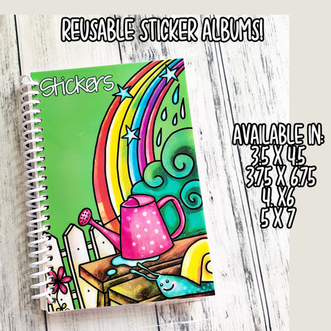 Reusable Sticker Album Rainbow Gardens - PrettyCutePlanner