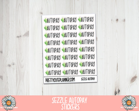 F356 Sezzle Autopay Reminder Stickers - PrettyCutePlanner