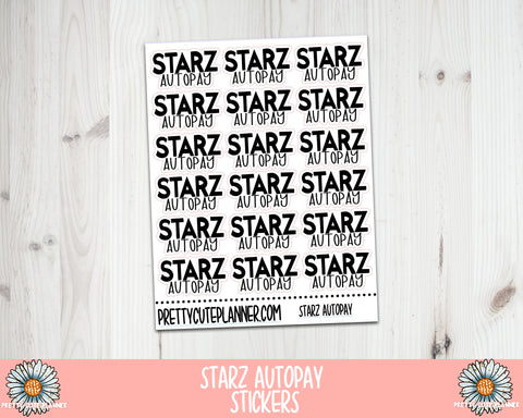 F349 STARZ Autopay Reminder Stickers - PrettyCutePlanner