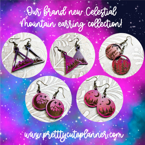 Celestial Mountain Earrings Your Choice of 5 designs!