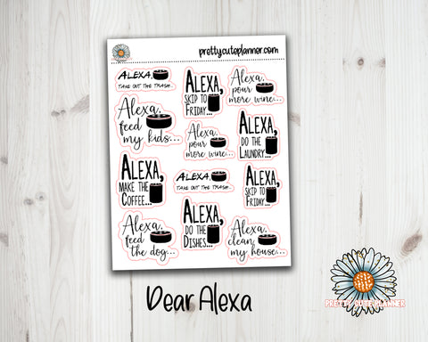 Dear Alexa Quote Stickers - PrettyCutePlanner