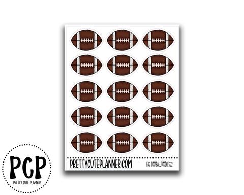 Football doodle stickers