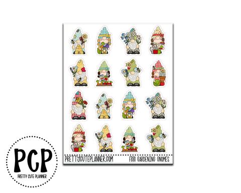 Gardening Gnomes Deco Stickers