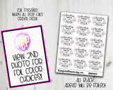 Foiled Order Pizza Sarcastic Stickers - Foiled Sassy Stickers - PrettyCutePlanner