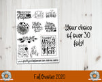 Foil Stickers - Fall Quotes 2020 - PrettyCutePlanner