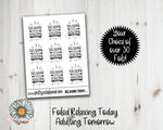 Foil Stickers - Relaxing Today Adulting Tomorrow - PrettyCutePlanner