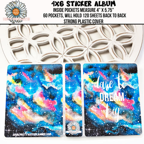 4x6 Sticker Storage Album - Galaxy - PrettyCutePlanner