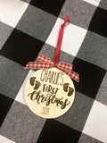Personalized Baby's First Christmas Ornament - PrettyCutePlanner