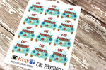 F037 Car Payment Planner Stickers - PrettyCutePlanner