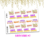 Doodle Witty Words 3 Quotes Planner Stickers - PrettyCutePlanner