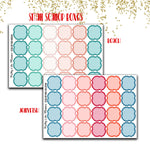 Doodle Small Scallop Box Planner Stickers - PrettyCutePlanner