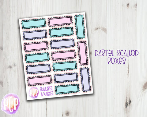Your Choice Matching Doodle scallop boxes - PrettyCutePlanner