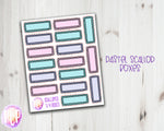 F421 Doodle Pastel scallop boxes - PrettyCutePlanner