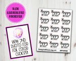 Foiled Stickers Script Happy Birthday - PrettyCutePlanner